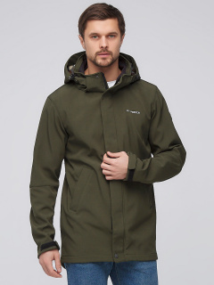 Парка мужская осенняя весенняя softshell цвета хаки 2010Kh
