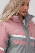 Оптом Горнолыжный костюм женский зимний серого цвета 02808Sr, фото 7