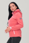 Оптом Ветровка женская Soft shell УЦЕНКА персикового цвета 0834P, фото 2