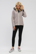 Оптом Ветровка MTFORCE женская softshell бежевого цвета 22007B, фото 11