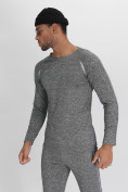 Оптом Комплект мужского термобелья без начеса серого цвета 2214Sr, фото 6