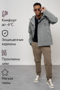 Оптом Куртка спортивная MTFORCE мужская с капюшоном серого цвета 2332Sr