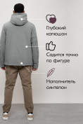 Оптом Куртка спортивная MTFORCE мужская с капюшоном серого цвета 2332Sr, фото 4