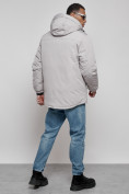 Оптом Куртка мужская зимняя с капюшоном молодежная серого цвета 88917Sr, фото 15