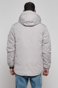 Оптом Куртка мужская зимняя с капюшоном молодежная серого цвета 88917Sr, фото 7